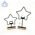 Set of 2 star shaped candle holders